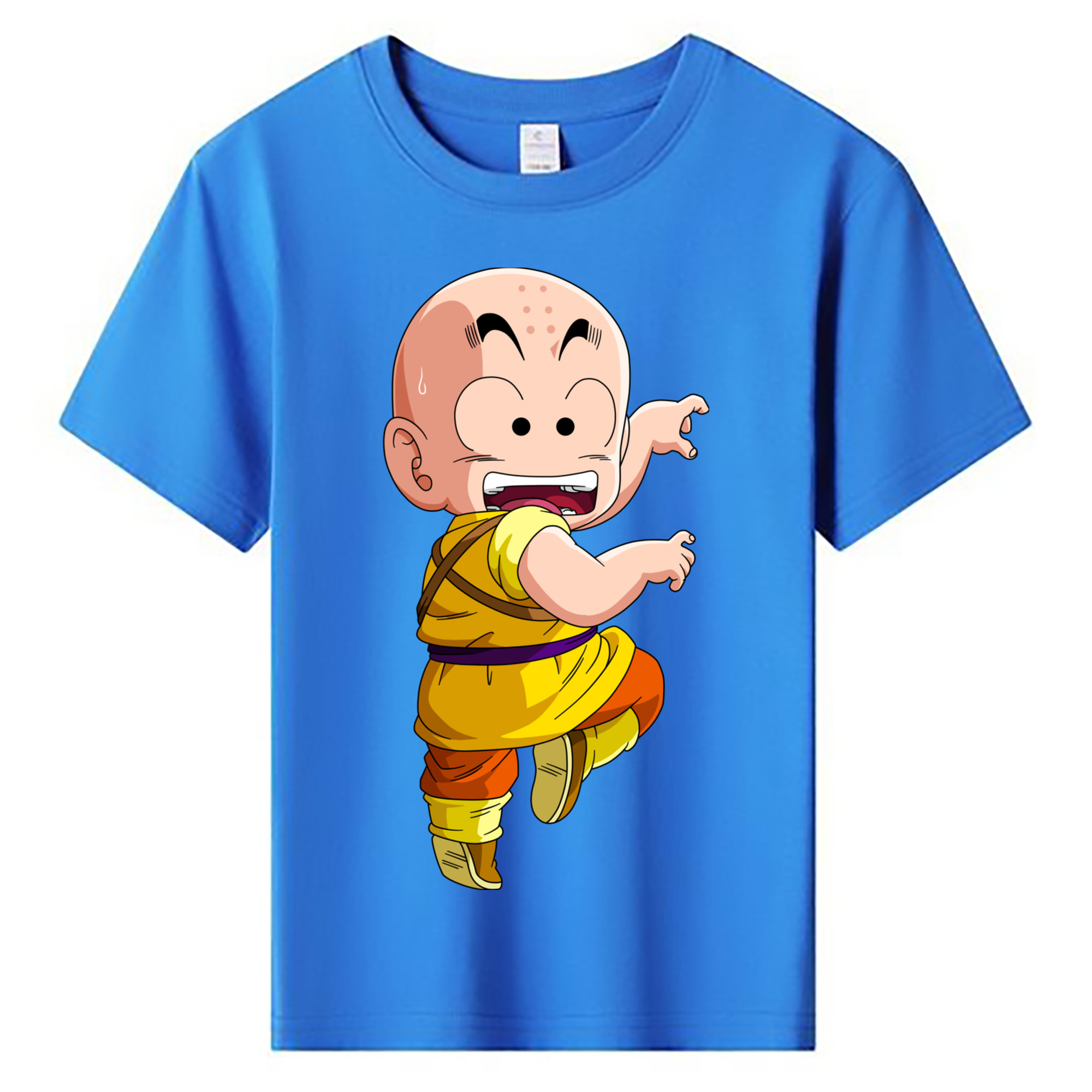 （画像用） ドラゴンボール クリリン DRAGON BALL krillin 綿100％キッズTシャツ（フロントプリント）